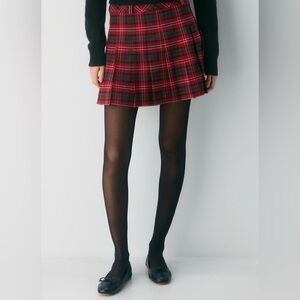 Aritzia “Olive” Sunday Best Red Plaid Skirt, Sz 8